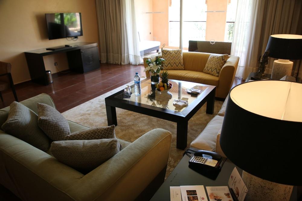 Tikida Golf Palace Agadir Eksteriør bilde A living room in a suite at the Ritz-Carlton, Dubai